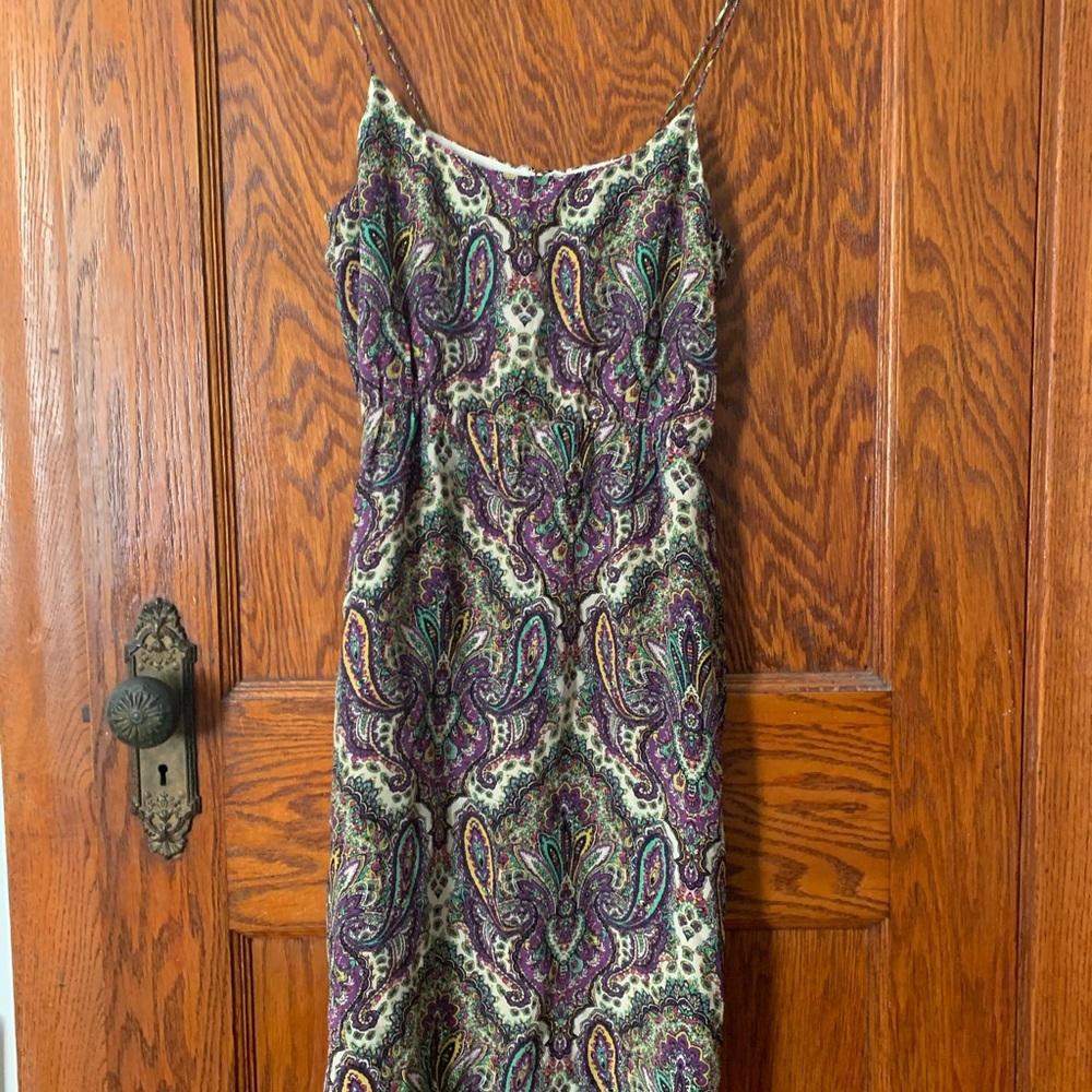 J Crew paisley print silk dress - Picture 3 of 4